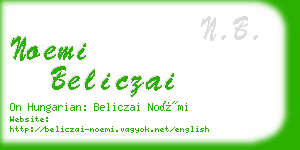 noemi beliczai business card